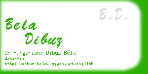 bela dibuz business card