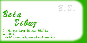 bela dibuz business card